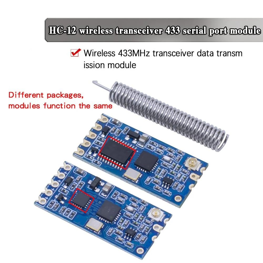 Беспроводной последовательный микроконтроллер HC-12 SI4463, дальность действия, 1000 м с антенной для Bluetooth