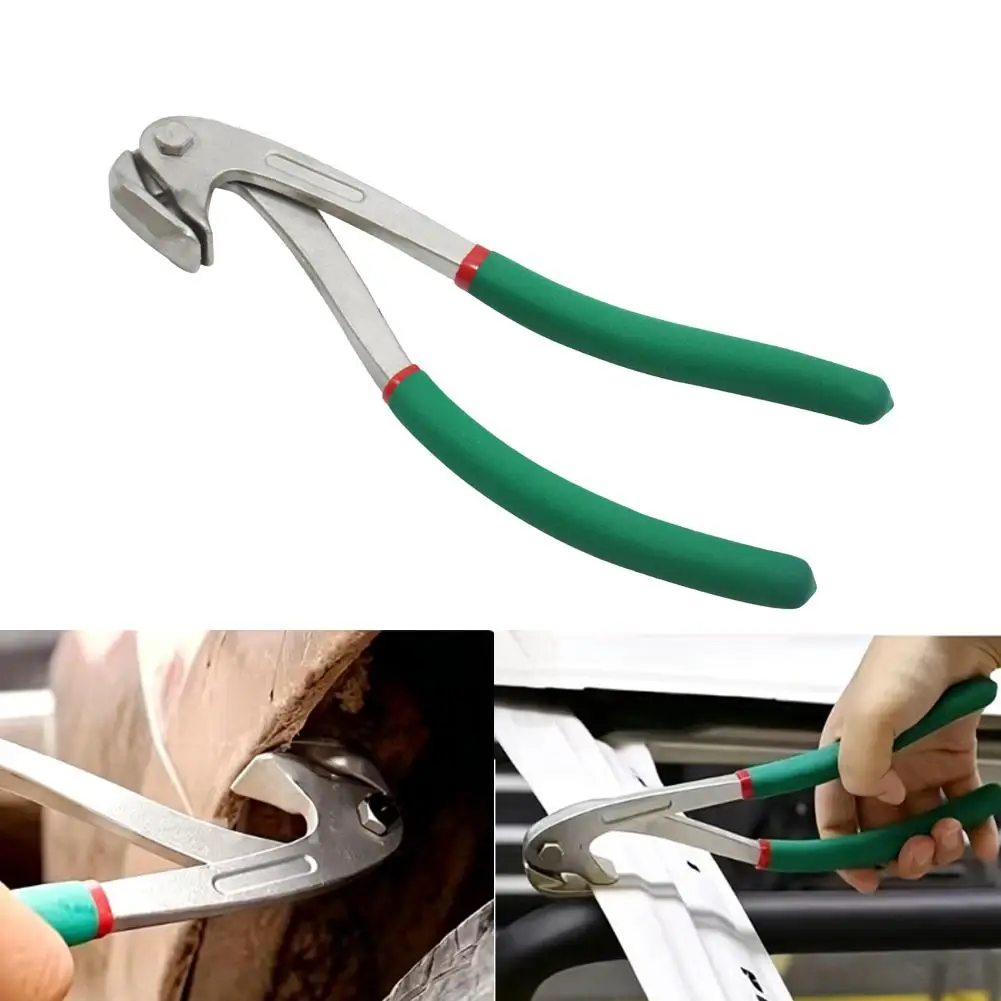 

Auto Body Dent Repair Flat Hole Pliers, Beak Type Edge Clamping Pliers, Heavy Duty Sheet Metal Bending Pliers for Dent Removal