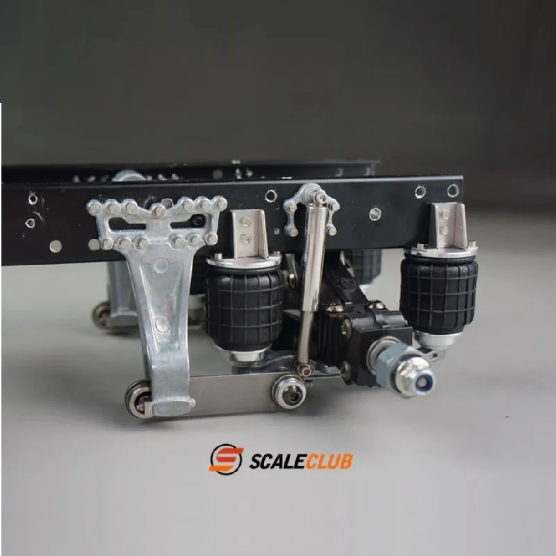 

Scaleclub Model Rear Axle Single Airbag Suspension System For Tamiya Scania 770S MAN Benz Volvo RC Trailer Tipper Car Diy Parts