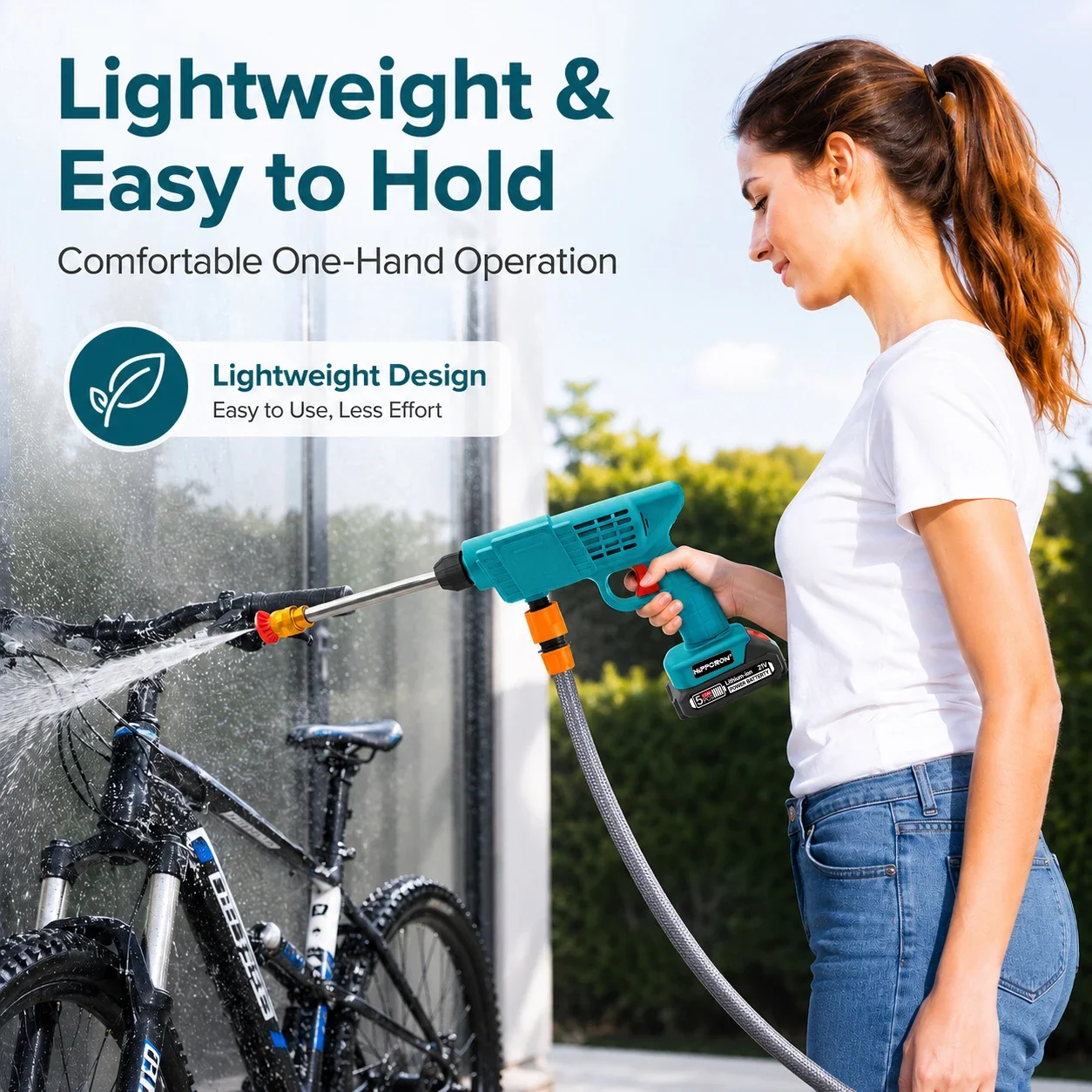 HIPPCRON 6-in-1 Hochdruck-Elektro-Autowäscher Wasserpistole 18000 U/min Bürstenloses Tragbares Reinigungswerkzeug für Makita 18V Ohne Akku – Detail 4