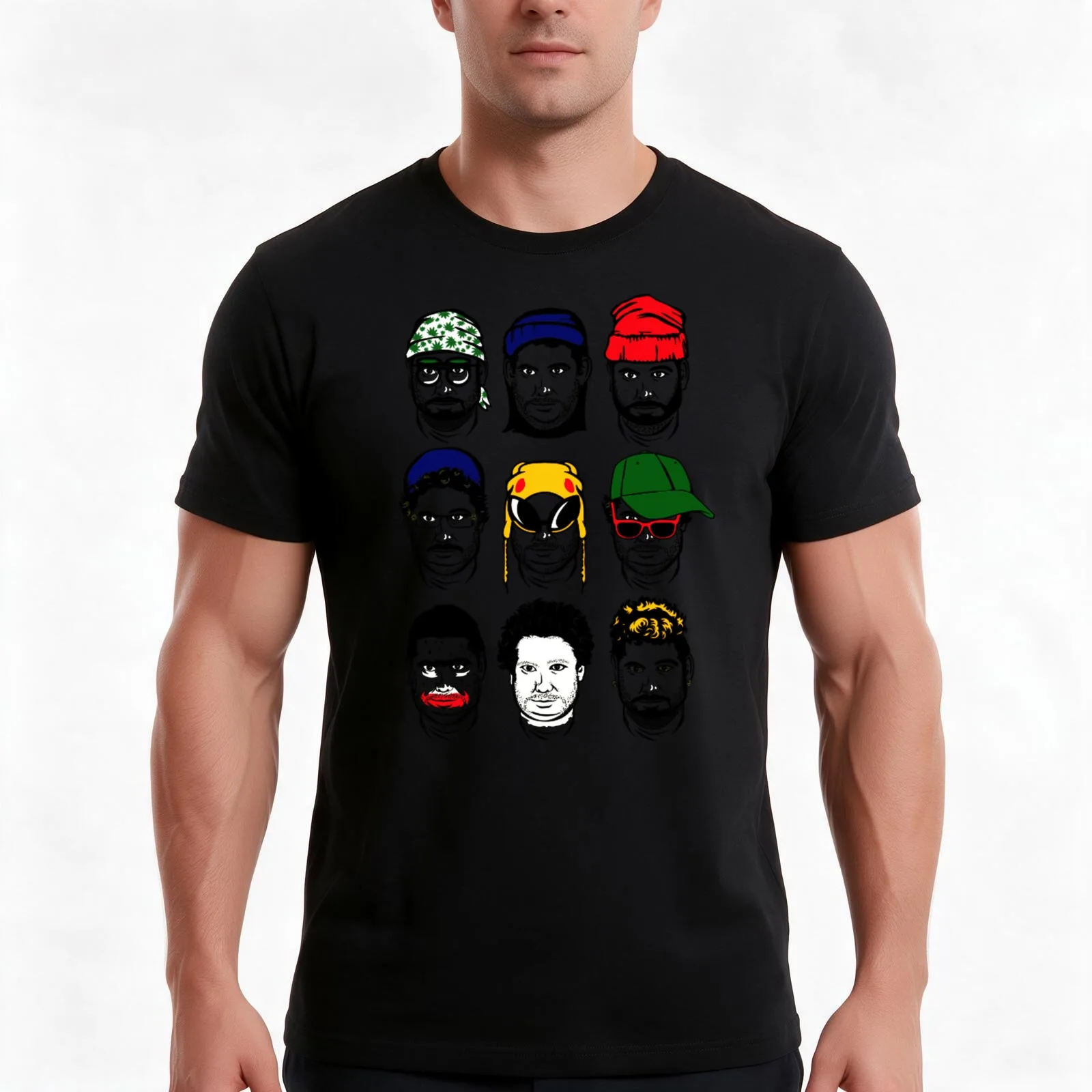 h3 podcast T-Shirt, Summer Casual Cotton Tee, Oversized Streetwear Tops, Vintage Graphic Print, Loose Fit Short Sleeve