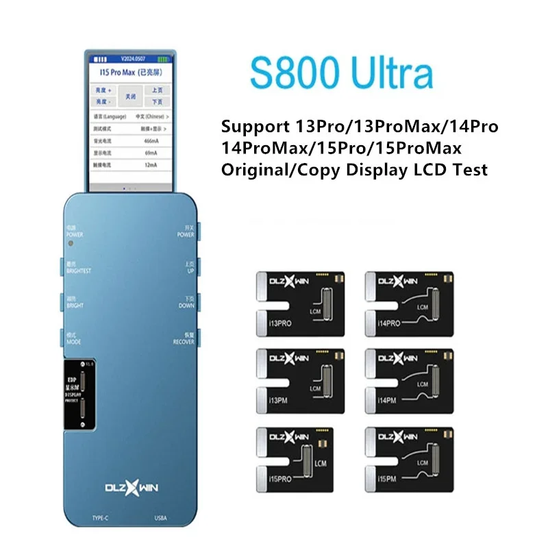 S800 Ultra ЖК-дисплей, тестовый гибкий кабель для Pad 10 Air 4/5/6/Pro 11, для IP 14/15 Pro Max, экран/сенсорный экран, тестирование S800U