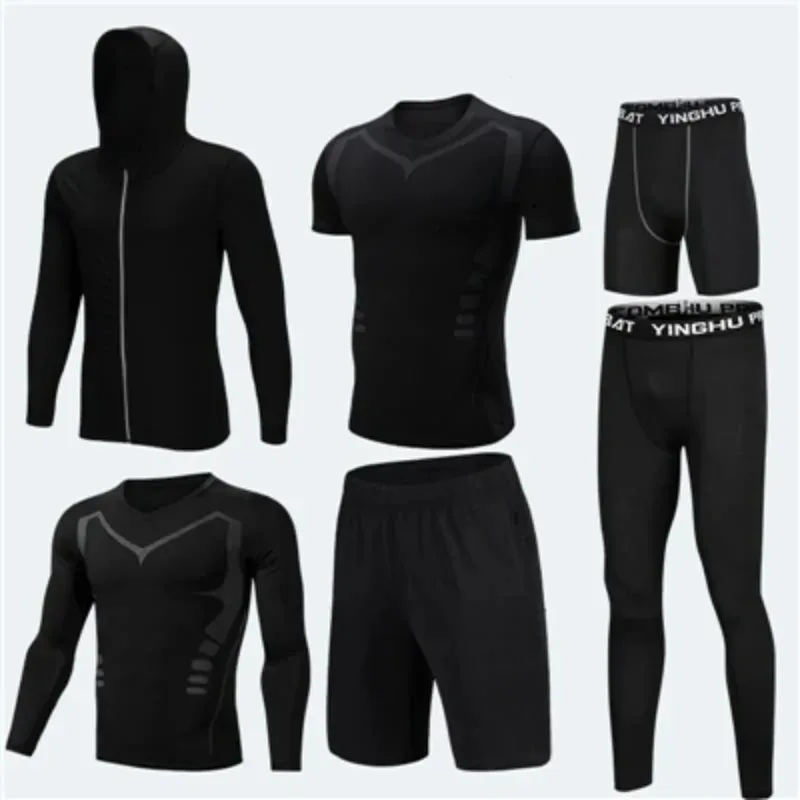 

New Sports Suit Men's Running Sets Compression Basketball Soccer Tracksuit Gym Fitness Trainning Suit Jogging Clothes Sportswear