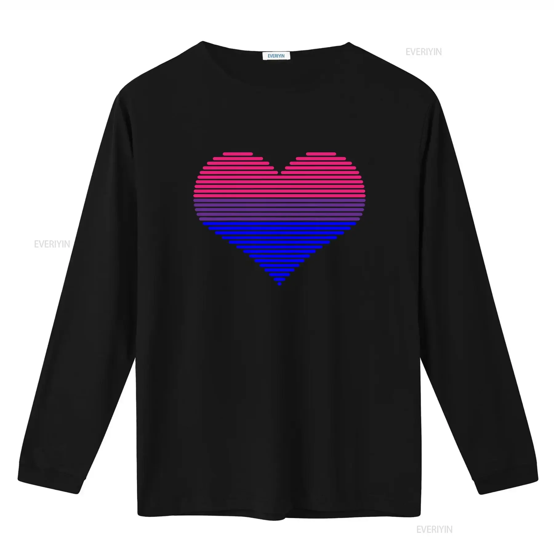 Beautiful retro Heart Love Luv LGBT Bisexual Pride flag unisex t shirt gift vintage Washed Breathable Stylish fashion