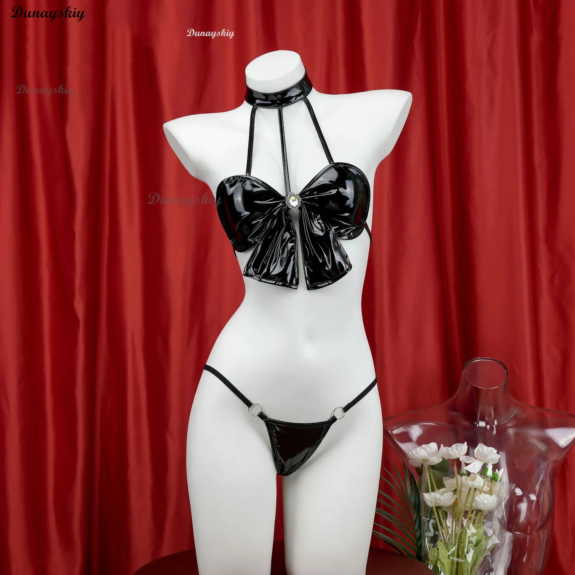 Anime Tsukino Usagi Sexy Bikini Cosplay Costume Women Sexy Patent Leather Underwear Suit Cute Lingerie Uniform Halloween