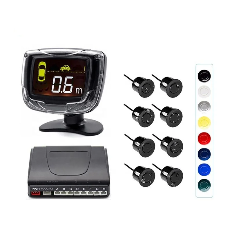 

car parking blind spot radar assistant Auto Parktronic LCD Parking with 8 Sensors Reverse Backup Monitor System