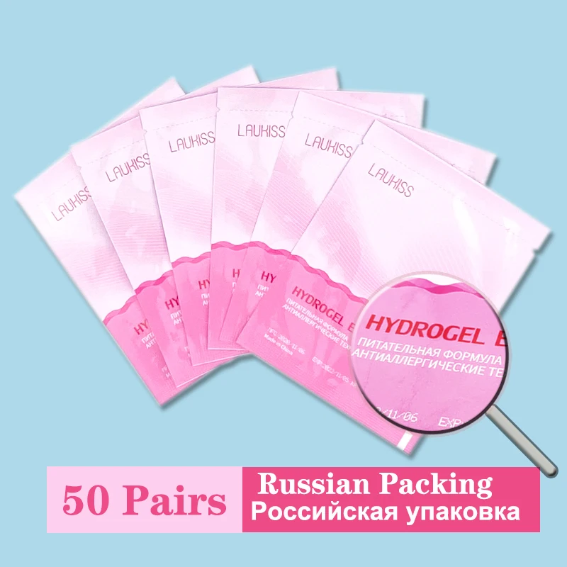 25/50/100 Paar Eye Patches Onder Wimper Pads Voor Building Papier Patches Roze Lint Gratis Stickers voor Valse Wimpers LAUKISS