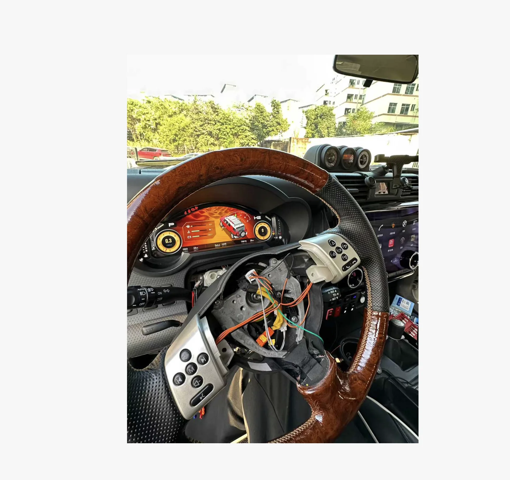 LCD Digital Dashboard Speedometer High‑Speed System Easy Install For Toyota Land Cruiser FJ 2007‑2021 Interior Tuning Parts