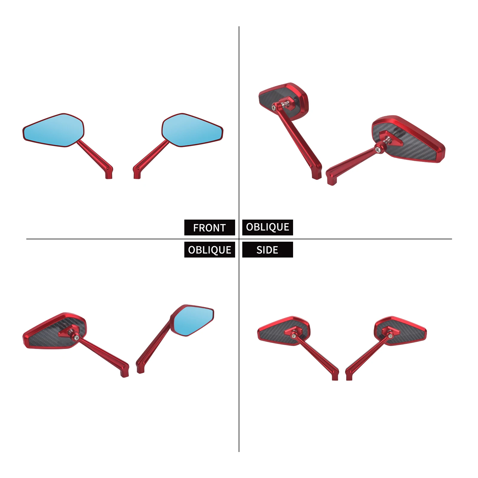 Motorcycle Rearview Mirrors Left Right Side Mirror 8MM Thread For Harley Touring Glide FLHR Dyna Sportster XL Softail Breakout 3