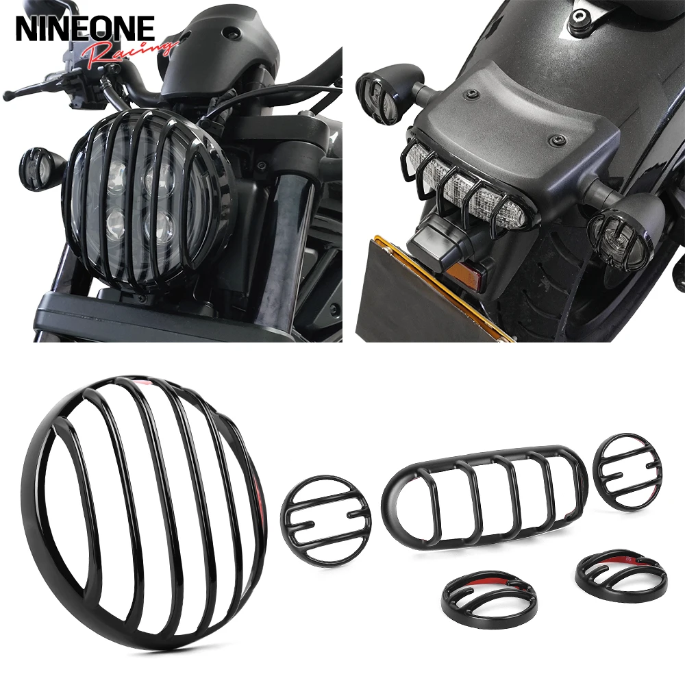 

For Honda Rebel CMX 250 300 500 CMX500 2020-2025 Headlight Tail Light Turn Signal Guard Cover Headlamp Grill Cover Compatible