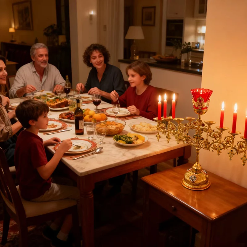 

Seven Jesus Metal Candlesticks with Gold Retro Design Religious sacraments Eastern Orthodox Jesus liturgy Christmas decorations