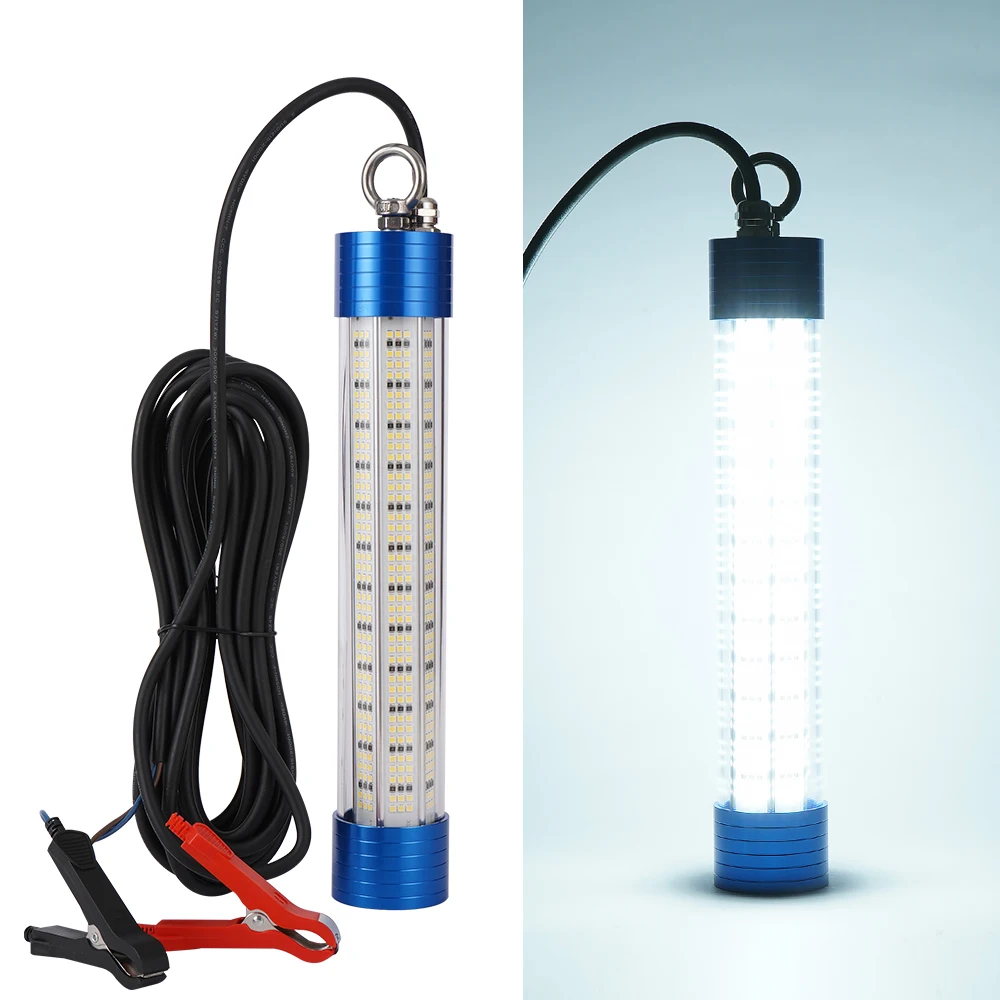 300W Hochleistungs-Unterwasser-Angelleuchte LED Fischlocklampe IP68 Wasserdicht Metallgehäuse Salzwassersicher Nacht-Köderlampe – Detail 9