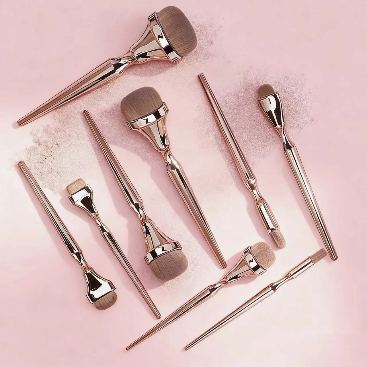 9 paak Makeup Brush Set Foundation Concealers Eye Shadows Powder Blush Blending Brushes Beauty Tools with Bag Professional