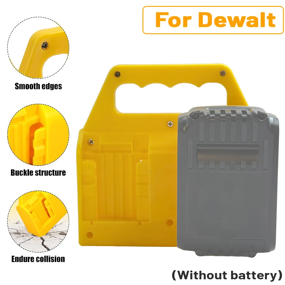 4 Slot Portable Battery Mount Holder for Dewalt 18V Li-ion Battery Storage Rack with Handle Workshop Garage No Battery