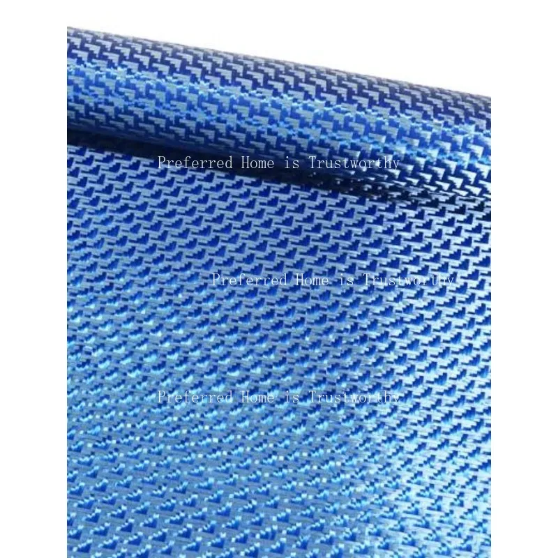 Suitable for  Blue Aramid Carbon  Blended Jacquard Woven Fabric Aircraft Pattern DIY Modification Surface Decoration Material