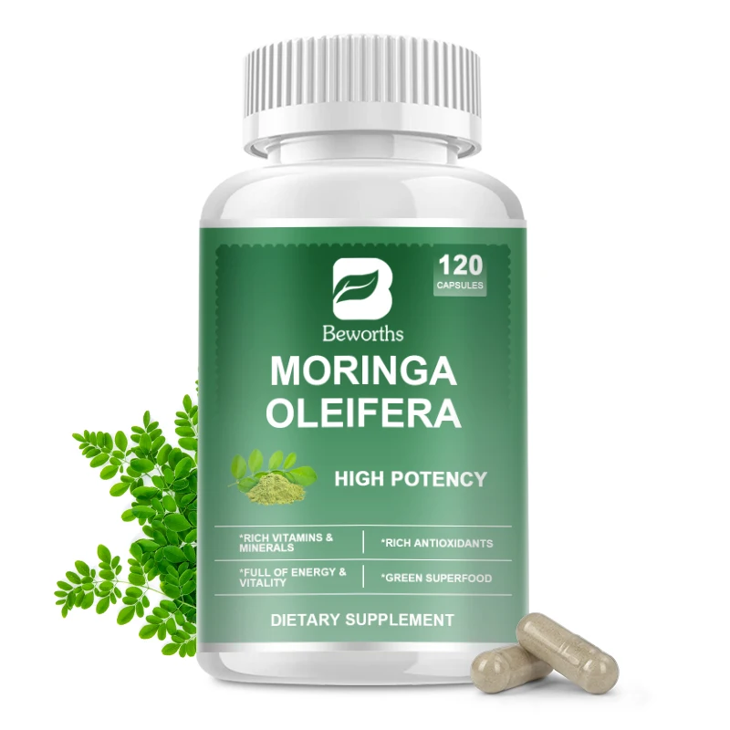 Beworths Moringa Extract Capsule Help Digestion Cognition Support Relaxation Relieves Tension Antioxidant Immune Health Support