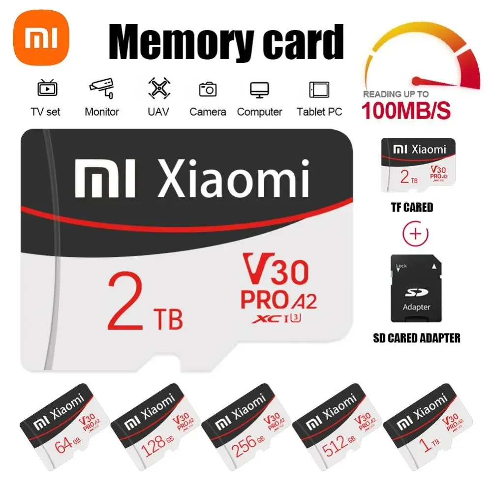 Xiaomi U3 4K SD Memory Card 2TB High Speed Micro TF SD Card 1TB 128GB 512GB Cartao De Memoria For Redmi Note 11 Nintendo Switch