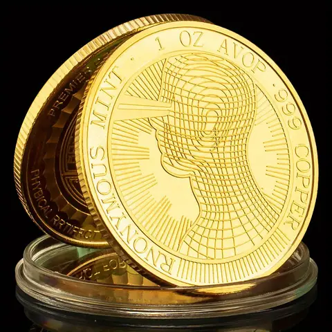 Bitcoin Cryptocurrency Coin Physical Crypto Coin Collectible Silvery Golden Plated Souvenir Coin Collection Commemorative Coin