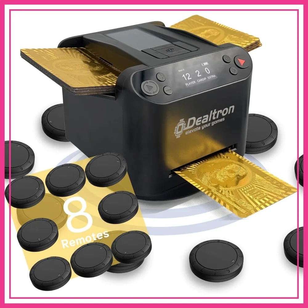 

Automatic Card Shuffler & Dealer, 2 Decks, 360° Rotation, Rechargeable, for All Card Games