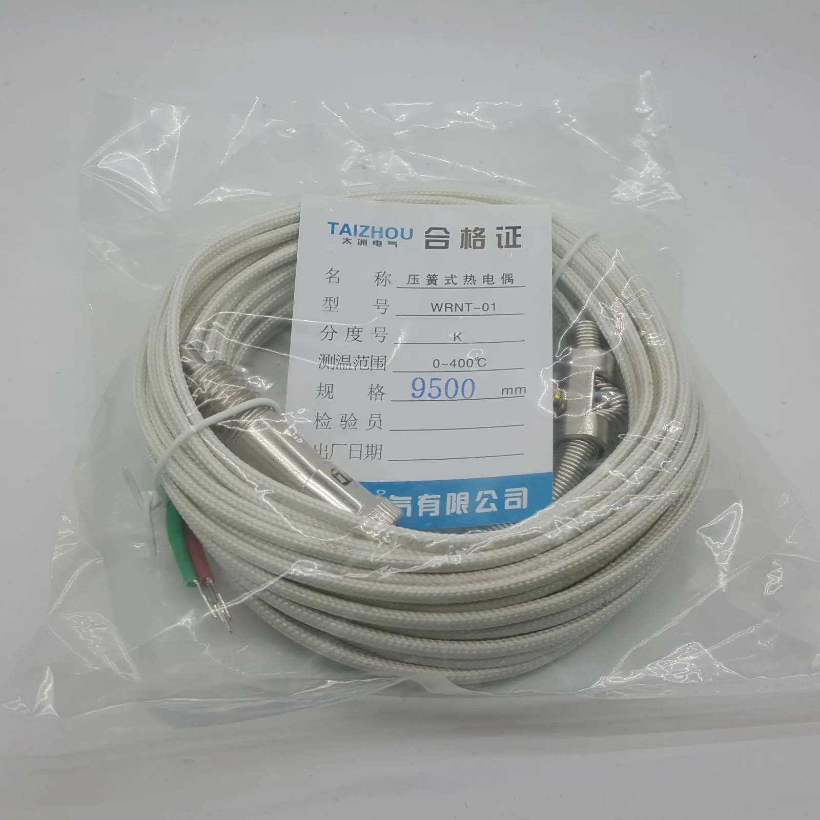 Electrical Appliance Instrument TAIZHOU Electrical Pressure Spring-Thermocouple Sensor WRNT-01 K E Type 9.5 M Oven 9.5M