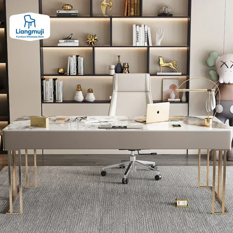 

Wide Organizer Standing Office Desk Drawer Modern Luxury Executive Reading Desk Gaming Laptop Mesa Oficina Home Office Furniture