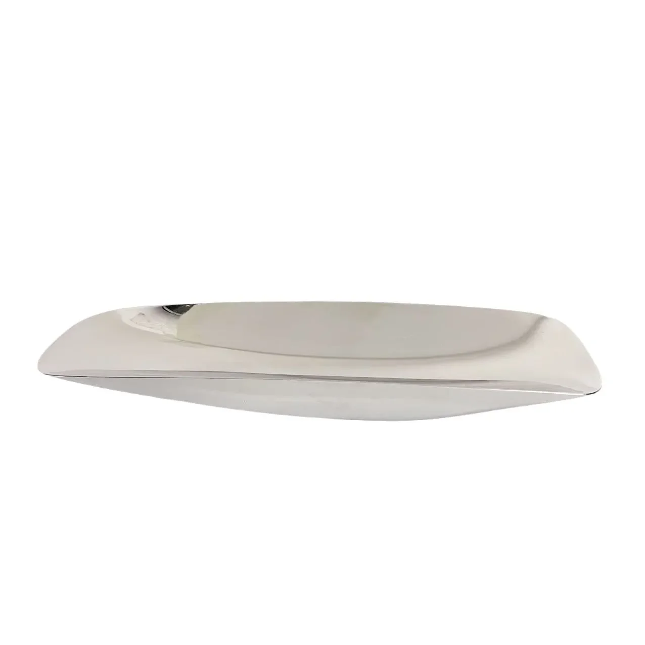 Nordic style light luxury rectangular stainless steel fruit plate