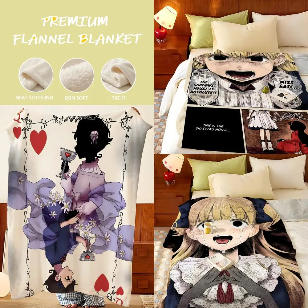 Anime S-Shadows H-House Throw Flannel Throw Blanket, Lightweight Cozy, Durable Washable cute Cool
