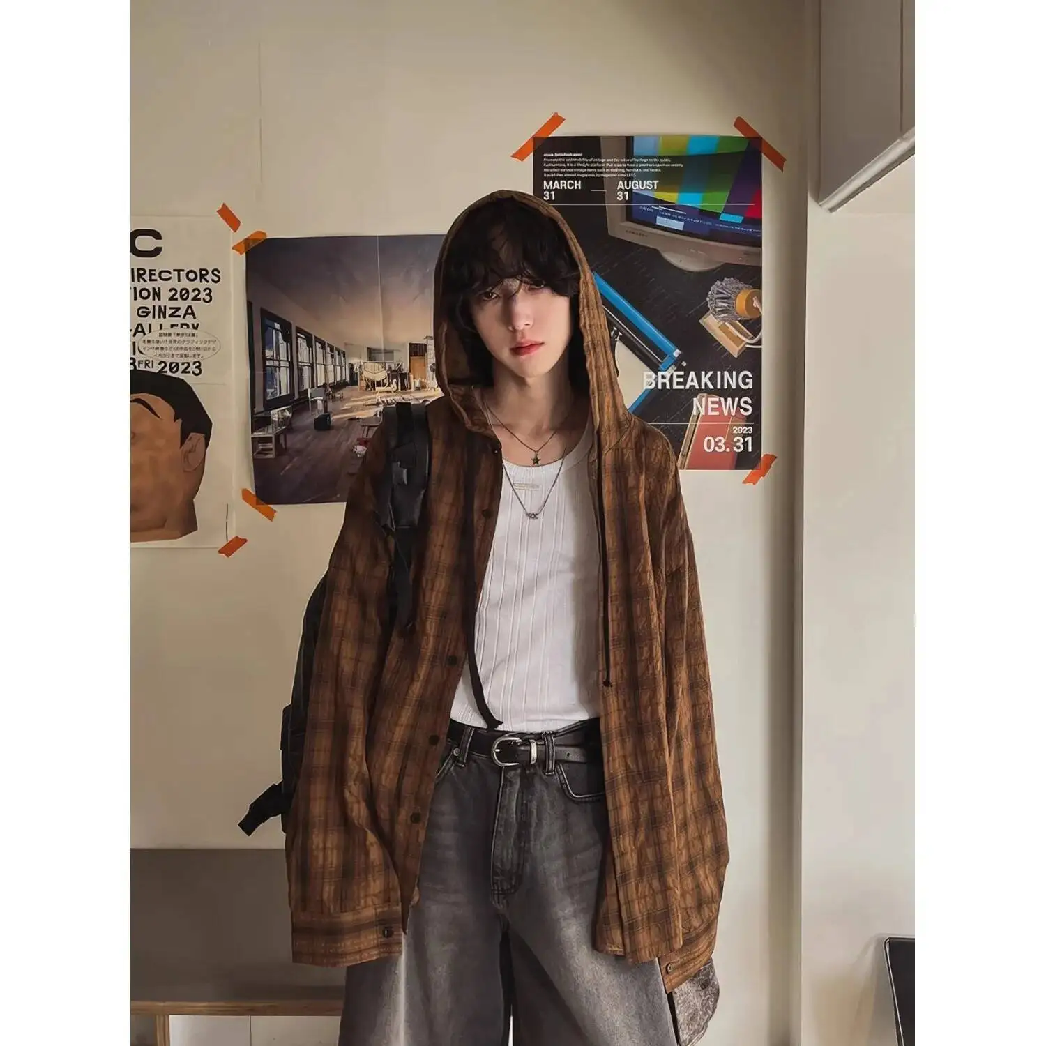 

Man Women Shirts 2025 New Textured Plaid Physical Sun Protection Shirt Summer Thin Couples' Versatile Shirt Men & Women