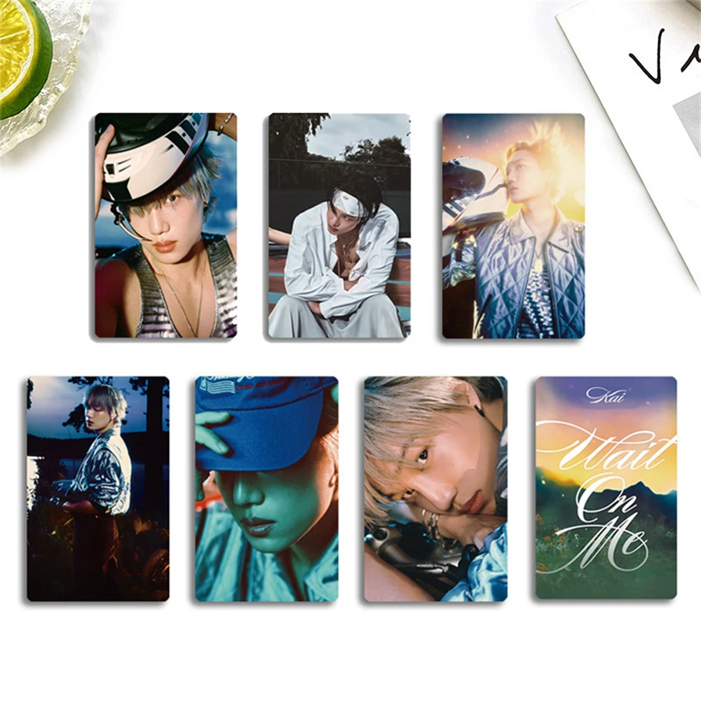 6Pcs/Set KPOP KAI Photocards 4TH Mini Album Wait On Me Paper Postcard KAI Photo Printed Two-Sided Lomo Cards Fans Collect Gifts