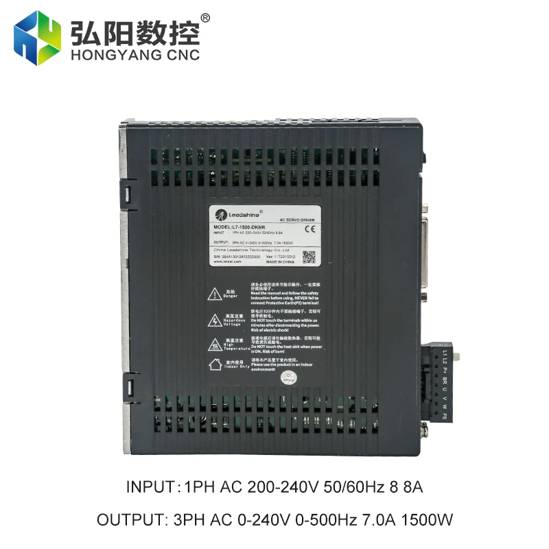 Leadshine 1500W 220V 9.5A AC Servo Driver L7-1500+ AC Servo Motor ACM13015H2 Encoder 17 Bit Brake Resistance Motor