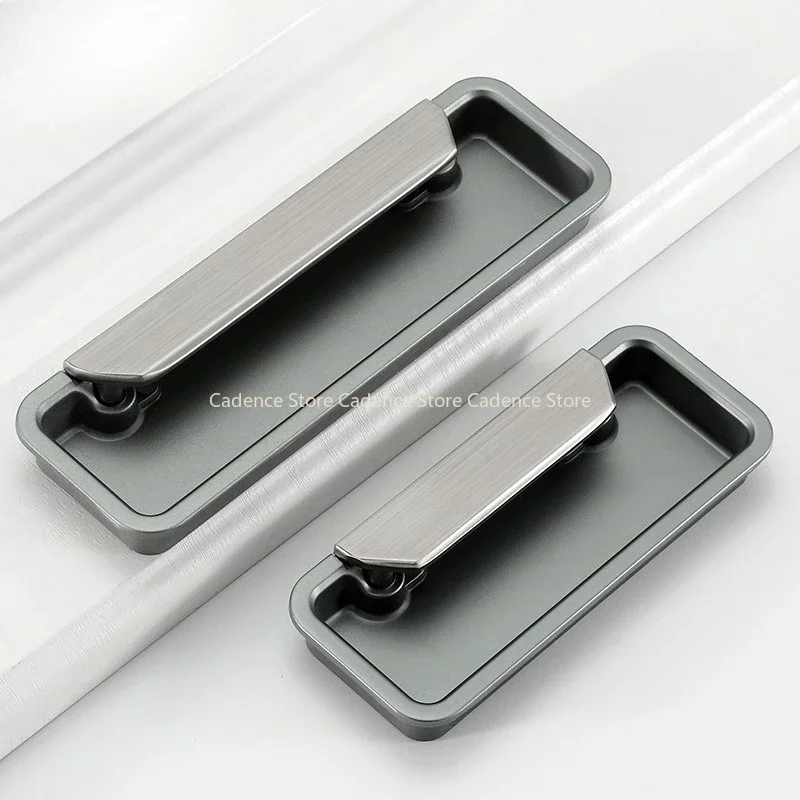 Recessed Cabinet and Drawer Pull Handle for Kitchen, Bathroom, and Furniture Embedded Wardrobe Sliding Door Handles