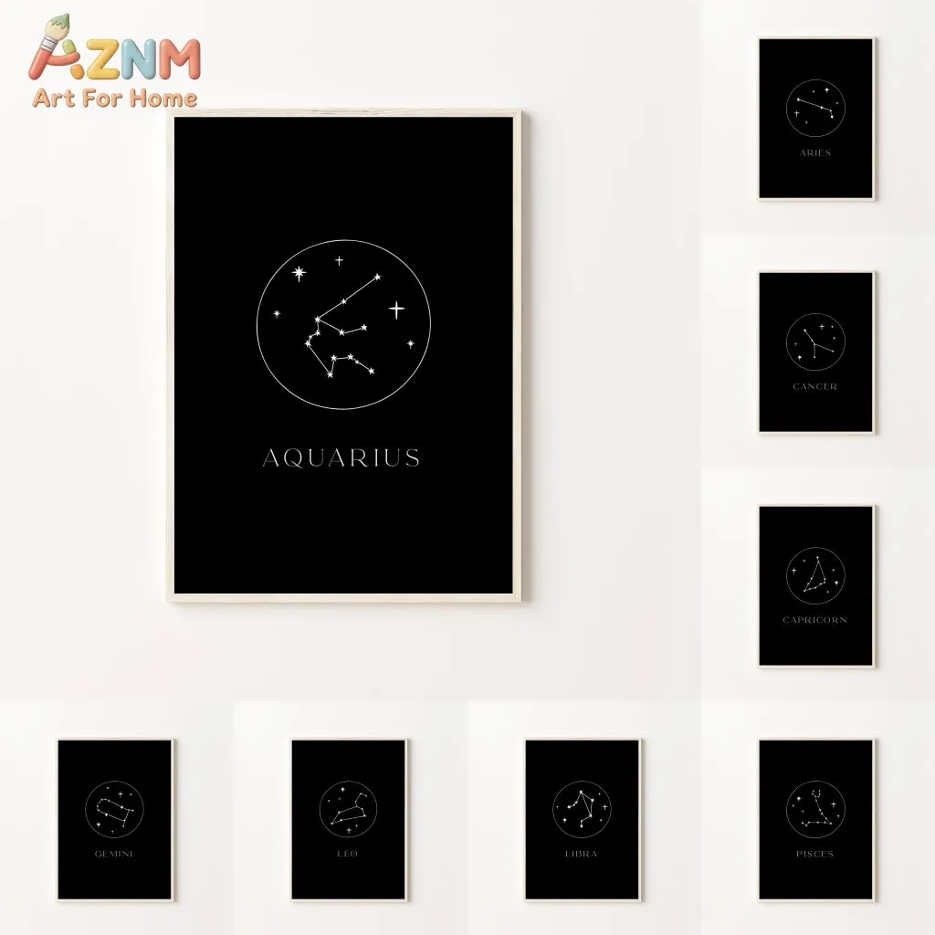 AZNM Vintage Boho Abstract Desert Camel Palm Tree Sunset Landscape Minimalist Neutral Canvas Wall Art Modern Aesthetic Unframed