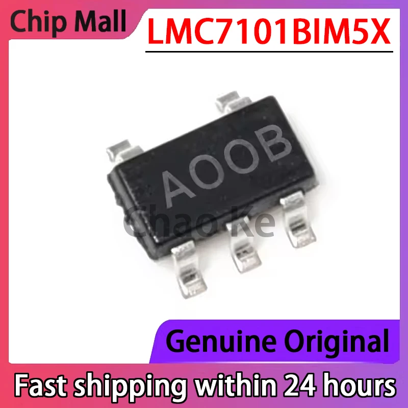 1PCS New Original LMC7101BIM5X LMC7101BIM5 Screen Printed AOOB A00B Operational Amplifier Package SOT23-5