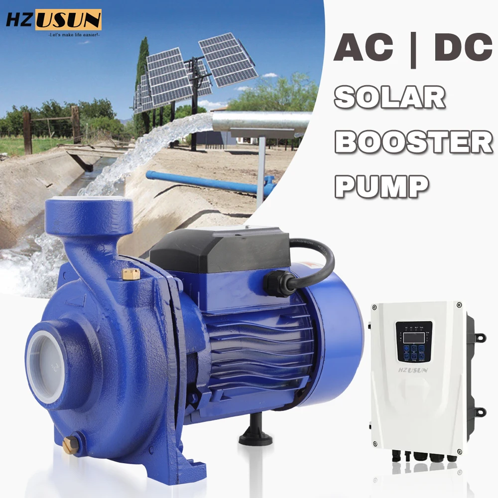AC DC Automatic Working Above Ground Solar Lake Pump High Volume Off Grid 1.5 HP Dams River Water Auto Pump Set for Irrigation