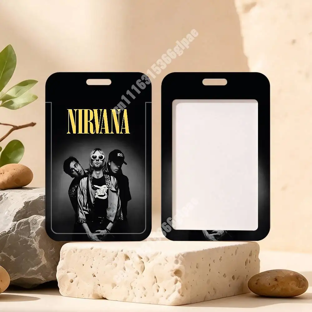 Kurt Cobain N-Nirvana Nevermind In Utero Plastic Card Holder Staff ID Card Clear Transparent Campus Access Name Tag view 4
