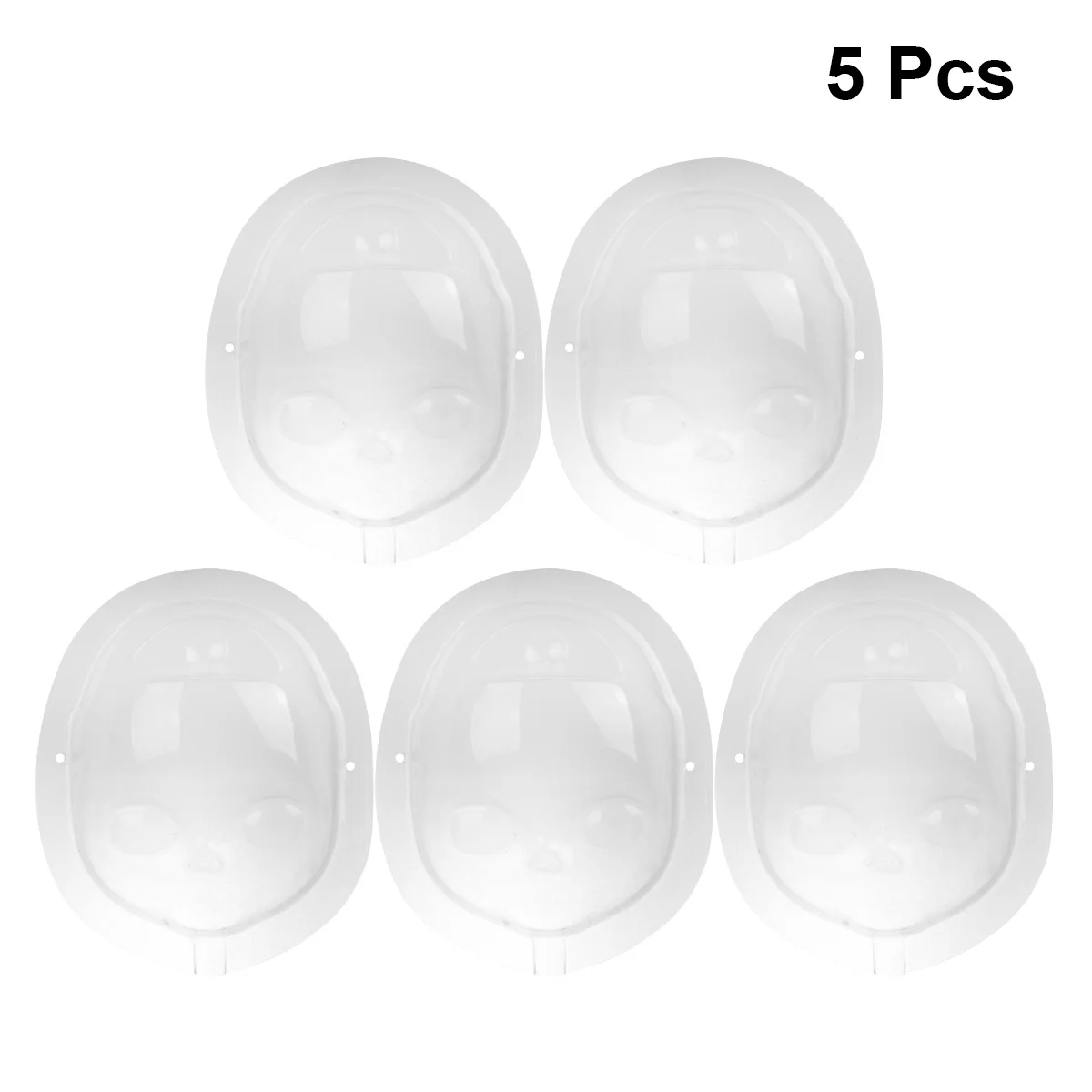 

5 шт. мини-маска для лица для поделок, прозрачный пылезащитный чехол, аксессуары «сделай сам», маленький размер, украшения, товары для вечеринок