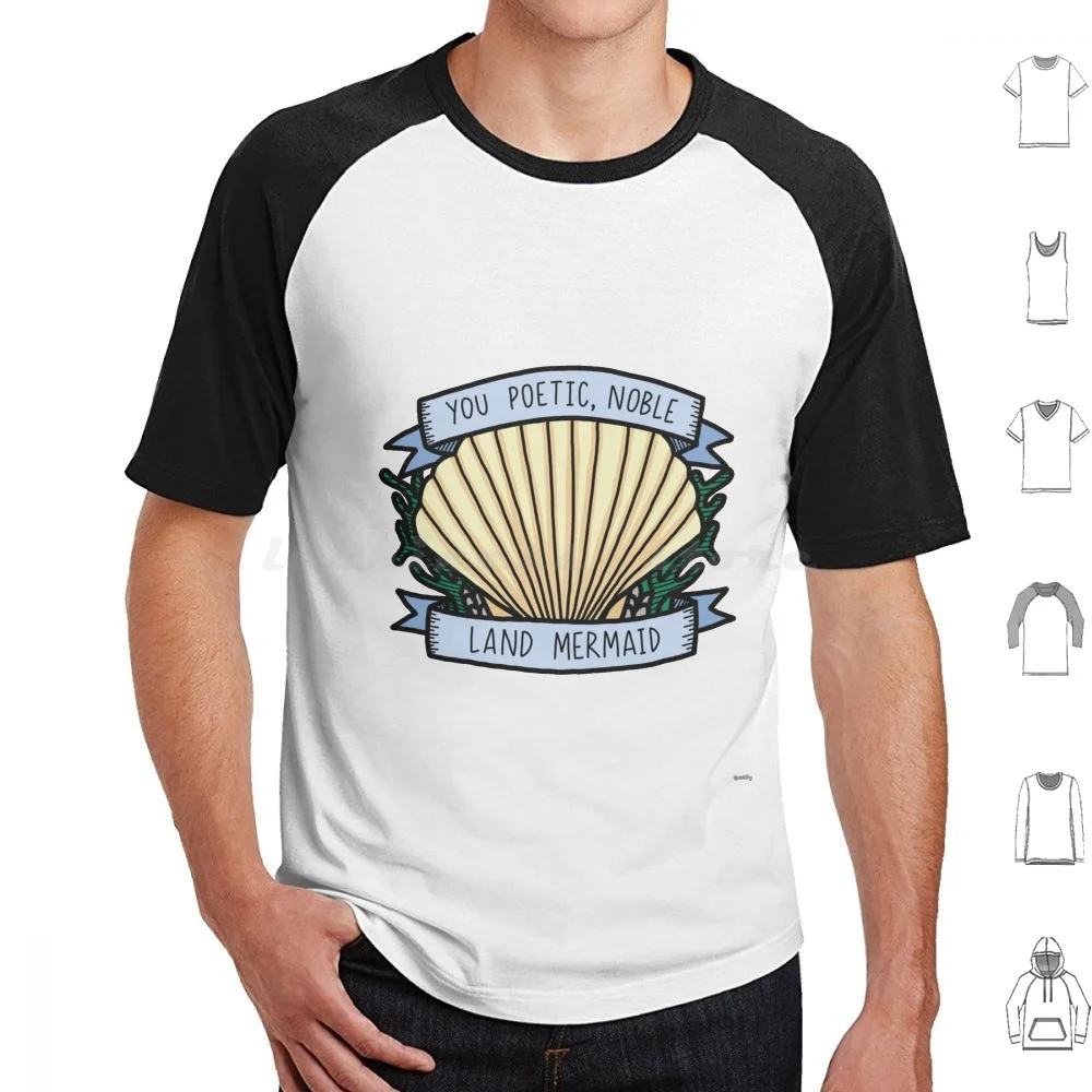 Poetic Noble Land Mermaid T Shirt Cotton Men Women DIY Print Leslie Knope Parks Rec Recreation Poetic Noble Land Mermaid