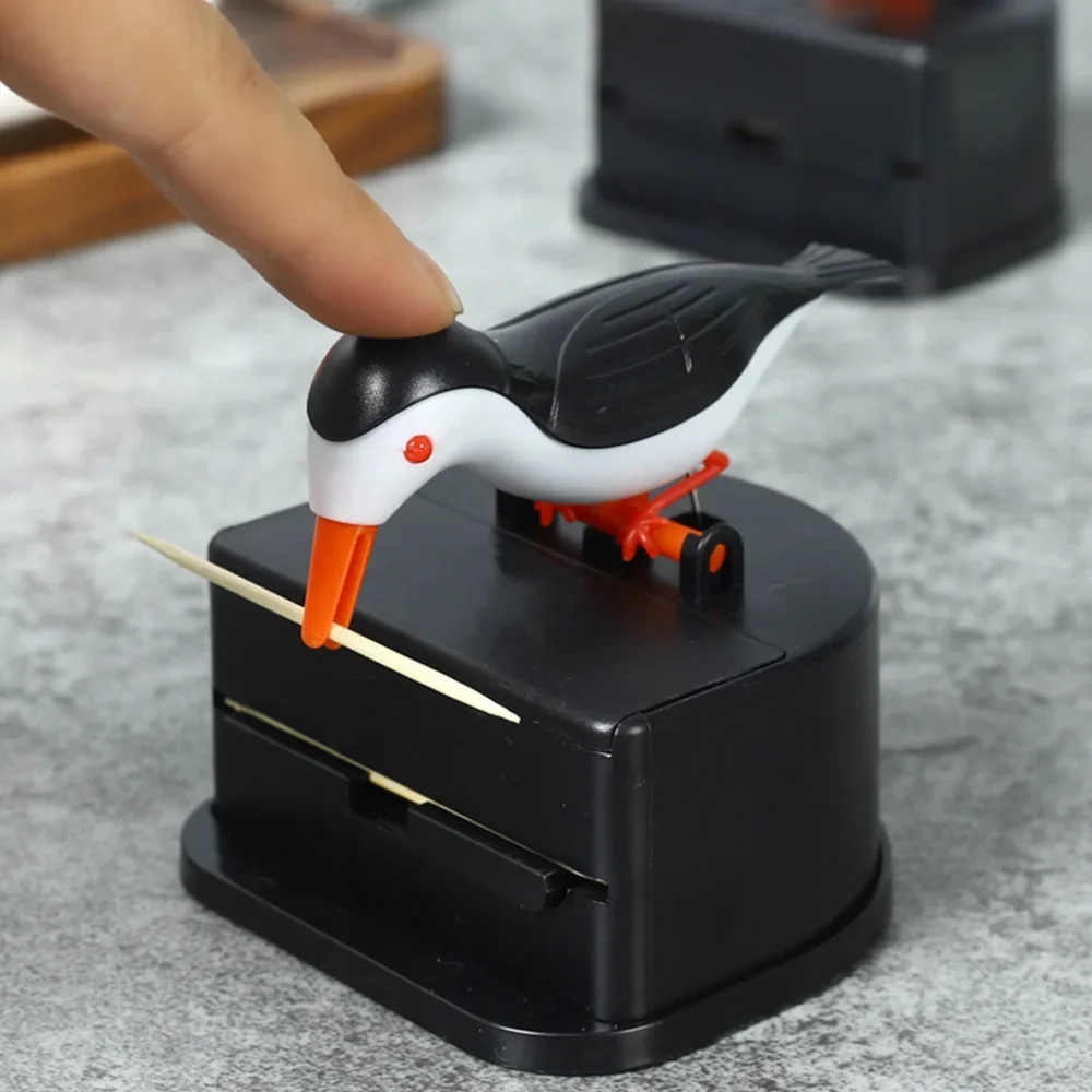 

Creative Hummingbird Toothpick Dispenser Gag Toothpick Holder High Quality Cleaning Teeth Automatic Bird Toothpick Storage Box