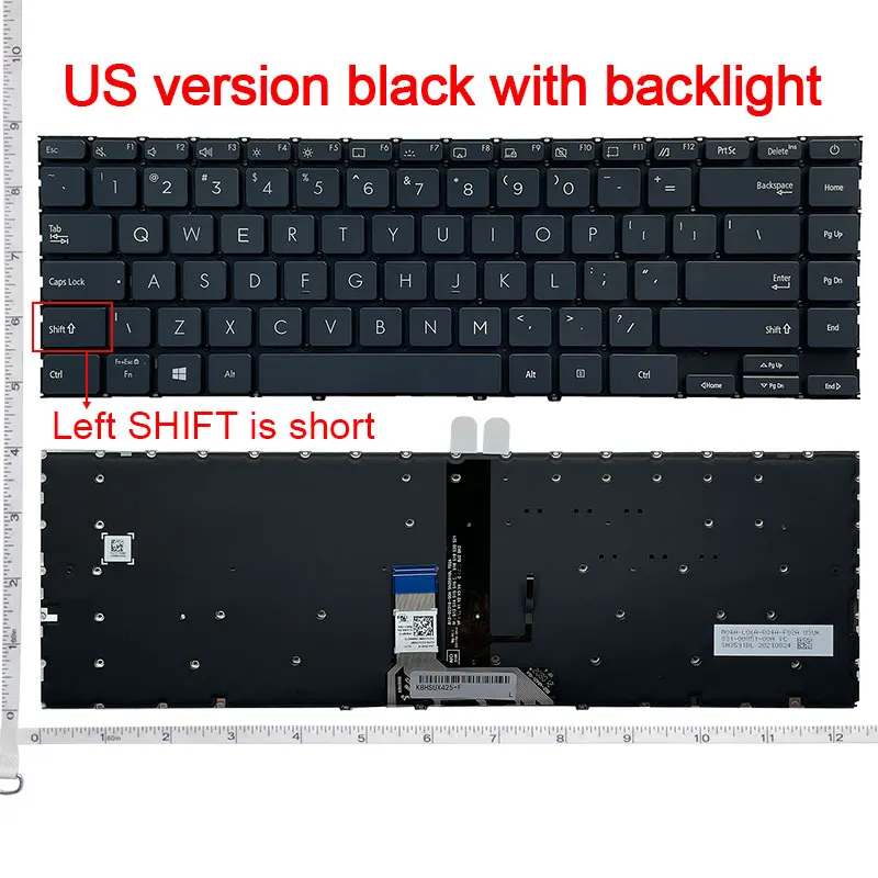 パソコン Asus ZenBook UX425E (US keyboard) LA/RU/US Laptop Keyboard for Asus ZenBook 14 UX425 UX425J U4700