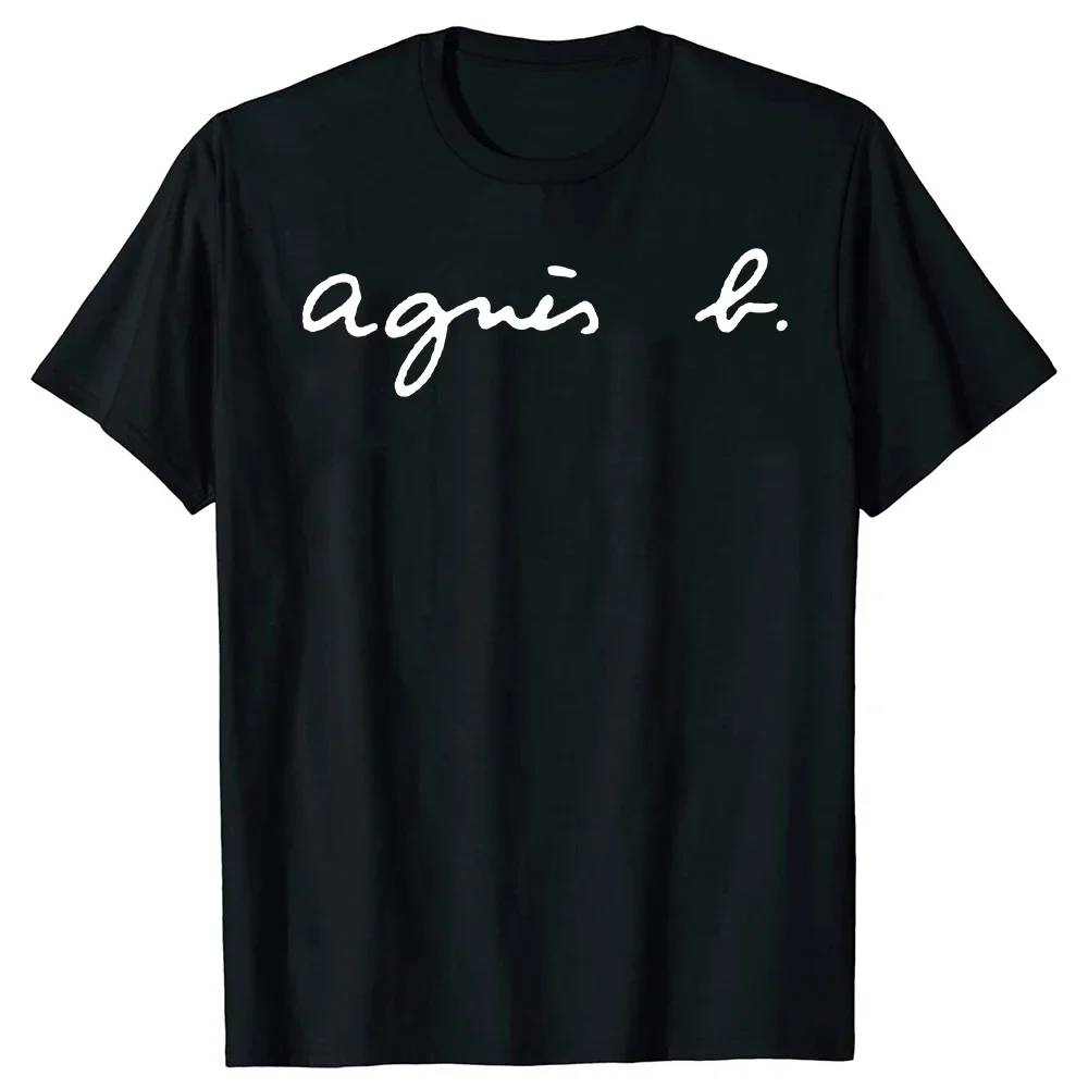2026 Summer Fashion Street New French Agn Classic Letter Print Graphic T-shirts for Both Women High-quality Streetwear Unisex