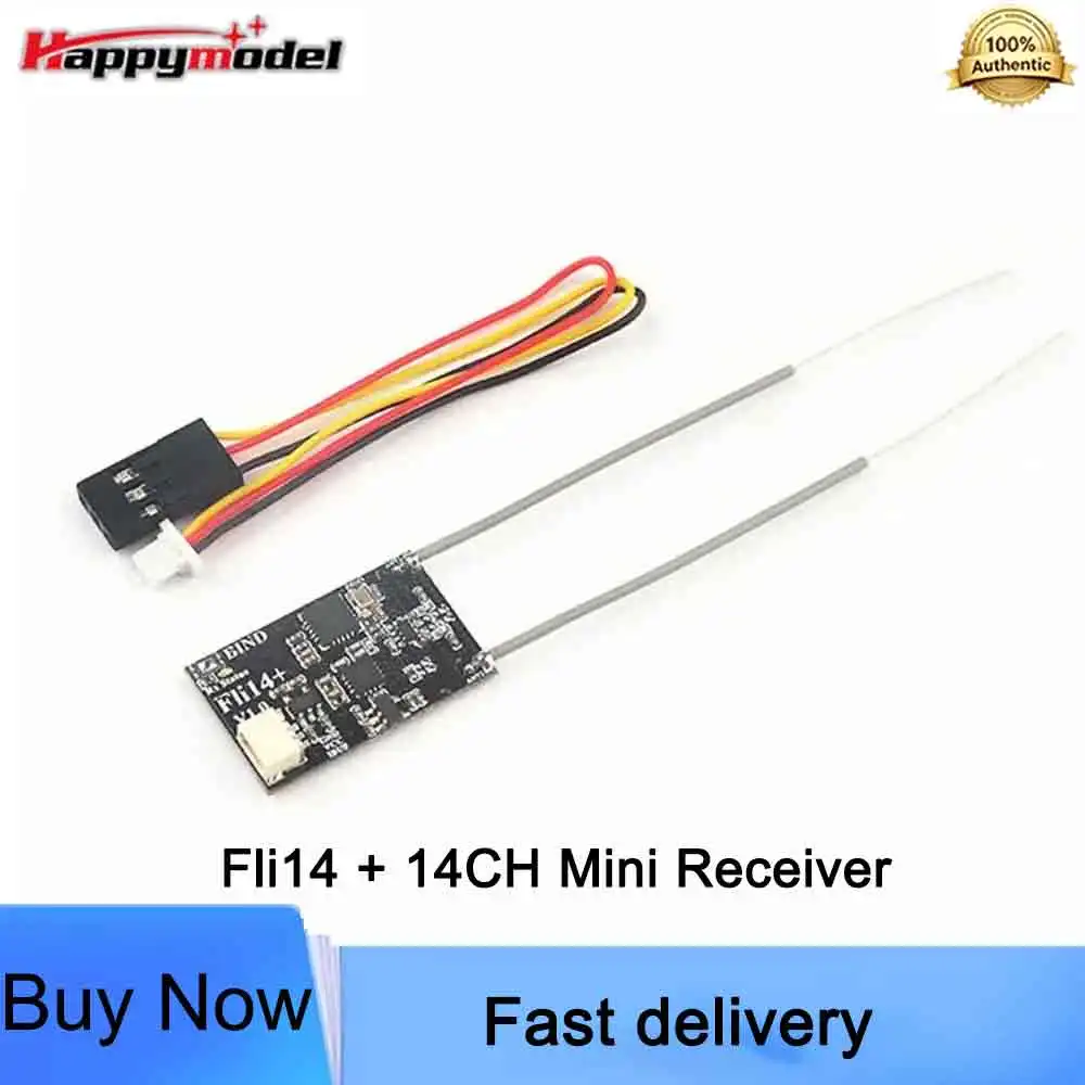 HappyModel Fli14+ 14CH Mini Receiver w/ OSD RSSI Output Flysky AFHDS-2A For PA LNA FS-i6 FS-i10 Turnigy I6S RC Transmitter Parts