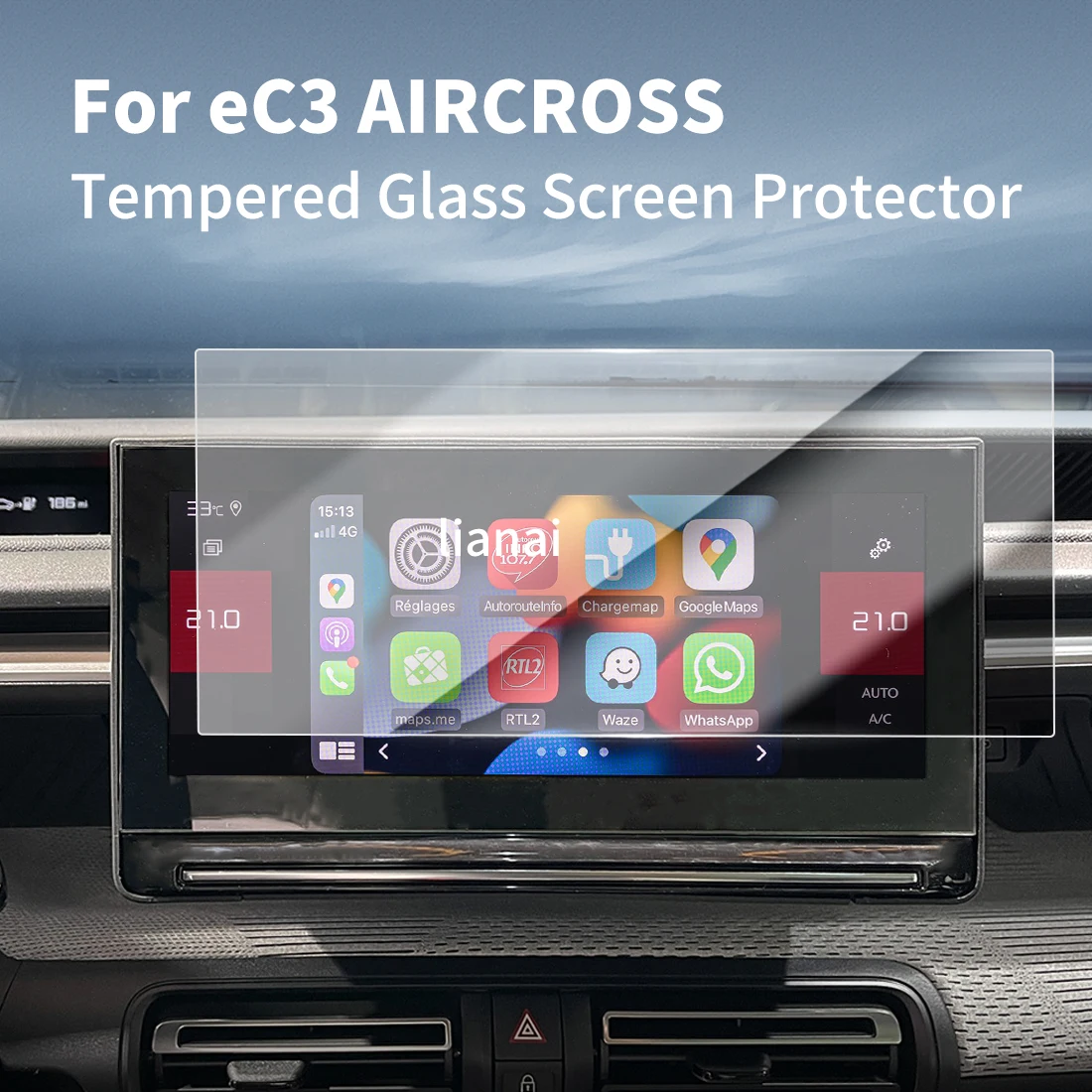 

Защитная пленка для экрана Carplay, защитная пленка из закаленного стекла, навигатор, автомобильные наклейки, аксессуары для 25 Dongfeng Citroen eC3 AIRCROSS