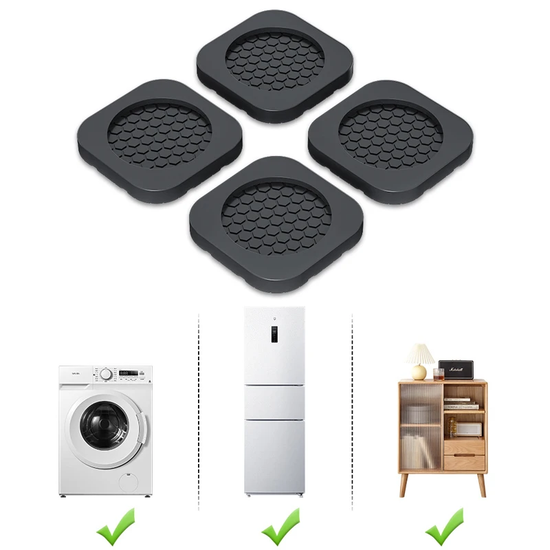 4/8pcs Anti Vibration Feet Pads Rubber Legs For Washing Machine Refrigerator Furniture Anti Slip Silent Stand Support Pad ﻿Mat