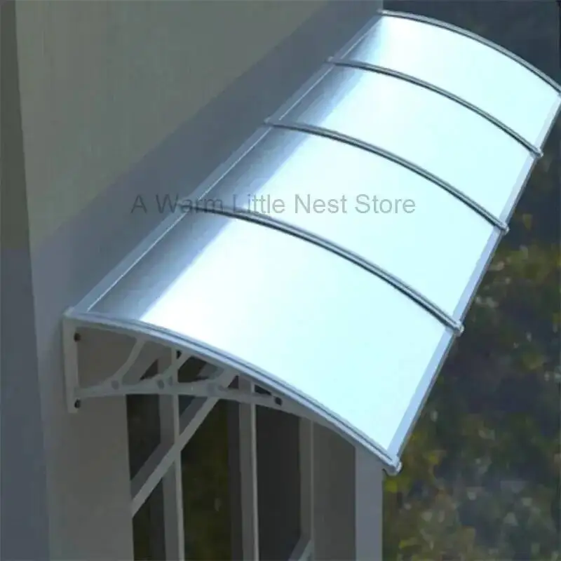 Aluminum-plastic Panel Canopy Eaves Household Outdoor Rainproof Silent Shed Gazebo Window Rain Shield Sun Awning for Door Head Z
