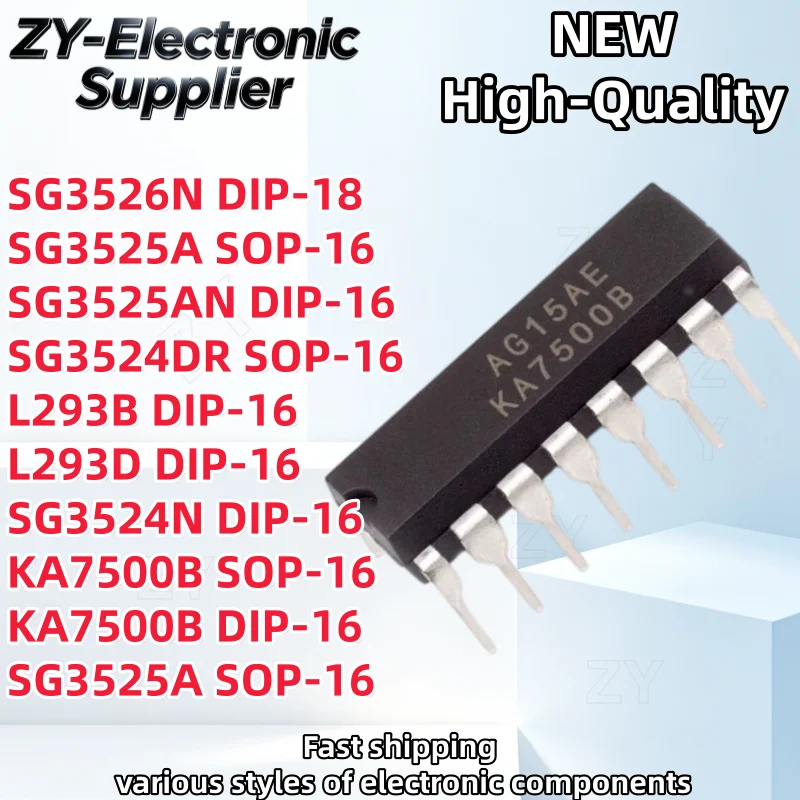 10Piece 100% New SG3525AN SG3524N SG3526N KA7500B DIP SG3525A SG3524DR KA7500B SG3525A L293D L293B SOP-16 In Stock