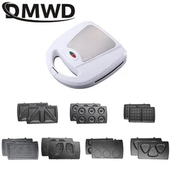 110V/220V Multifunction Electric Egg Waffle Maker Muffin Pancake Donut Cake Machine Iron Baking Pan 7 Changeable Plates 750W