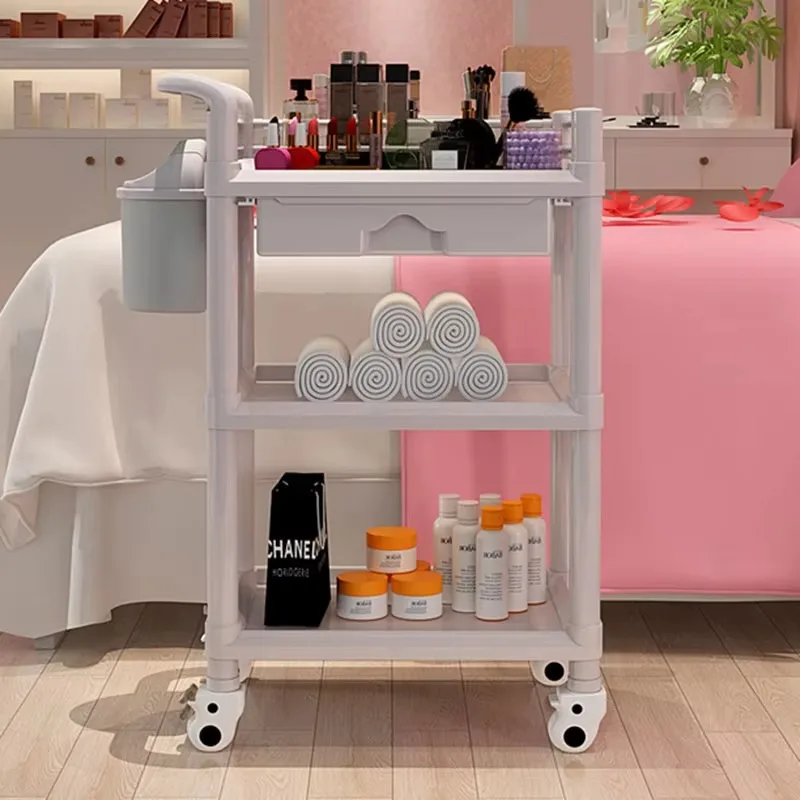 Carro auxiliar, organizador auxiliar para Spa, carrito rodante, carrito de salón de belleza, cosmético, estación profesional para el hogar, soporte para manicura