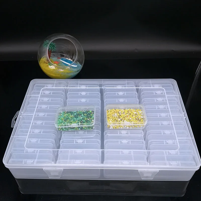 New Diamond Painting Mosaic Tool Accessories Jewelry Diamond Embroidery Transparent Storage Box Card Beads Container Organizer