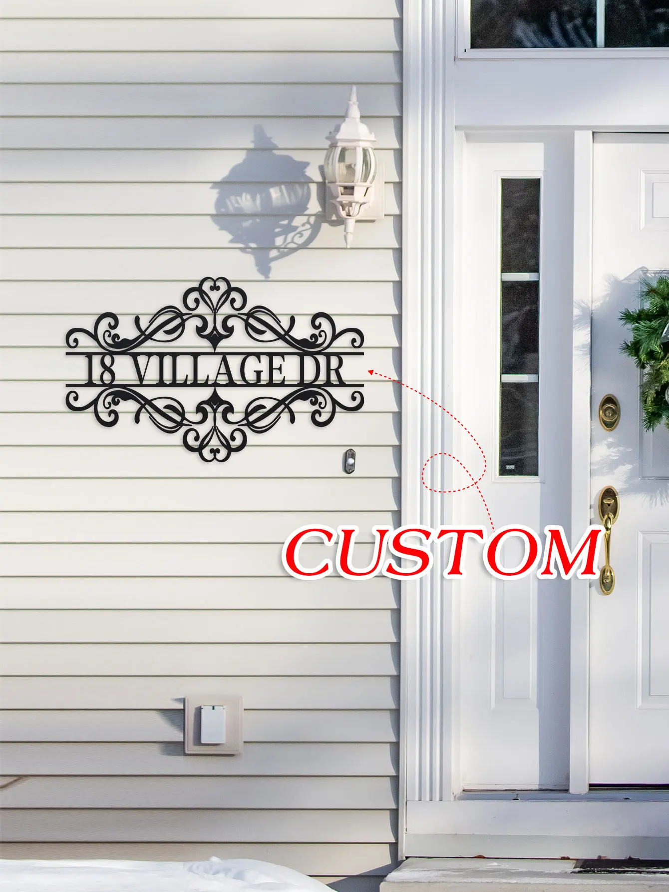 Personalized Metal Name Sign - Monogrammed Family Surname Plaque - Decorative Metal Art for Housewarming, Wedding Gift - Outdoor