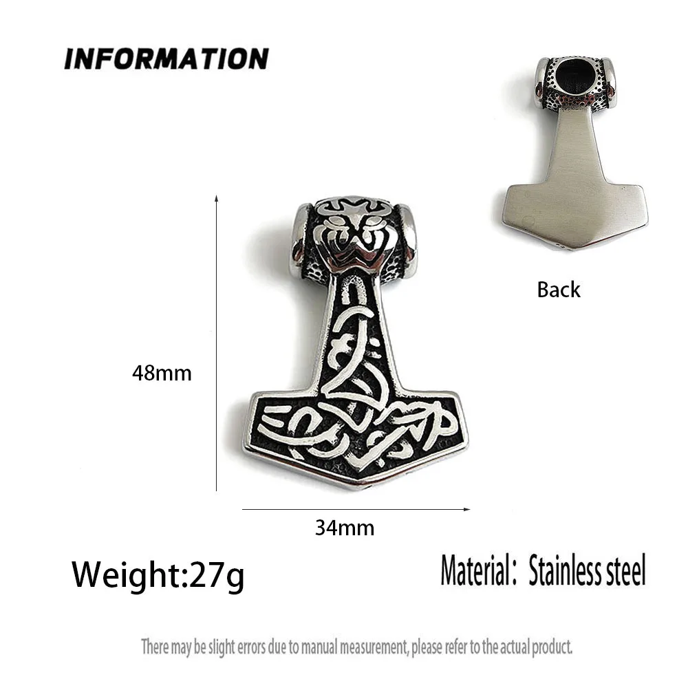 Punk style anchor Celtic knot stainless steel pendant, waterproof and non-fading blackening process, retro metal accessories